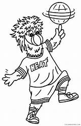 Coloring Pages Nba Mascot Heat Miami Lebron Coloring4free Print James Cartoon Drawing Colouring Children Simple Size Getdrawings sketch template