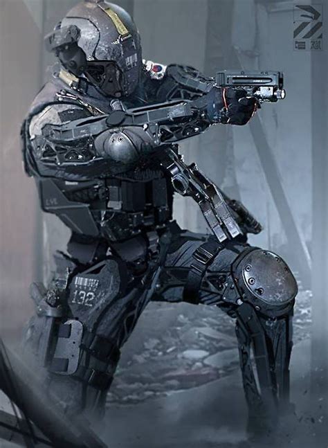 south korean intervention drone  duster sci fi armor battle armor suit  armor body