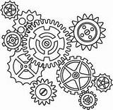 Gears Cogs Coloring Drawing Steampunk Gear Pages Engranajes Stencils Template Para Drawings Symbols Pdf Dibujos Embroidery Engineering Printable Patterns Paper sketch template