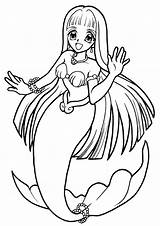 Mermaid Coloring Pages Melody sketch template