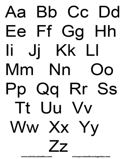 alphabet letter printouts