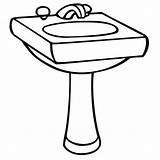 Dibujo Lavabo Casa Dependencias Baño Sanitario Roperos Maestra Bano Aseo Lavamanos Partes Utiles Hogar Guiainfantil sketch template