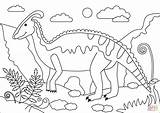 Parasaurolophus Colorir Dinossauros Hadrosaurs Lambeosaurus Dinozaur Imprimir Drukuj sketch template