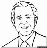 Bush George Coloring President Clipart Pages Color Hw Presidents Outline Clipground Choose Board Thecolor Georges sketch template