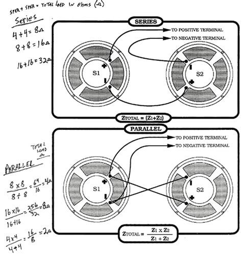 speaker wiring diagram series  parallel    difference  speakers  series