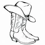 Cowboy Coloring Pages Printable Hat Boots Western Cowgirl Cattle Cowboys Drawing Dallas Silhouette Osu Boot Logo Sheets Drive Colouring Clip sketch template