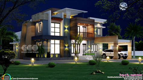 ultra modern house plan  estimated construction cost kerala home design  floor plans