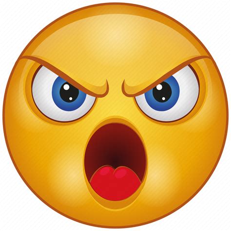 angry cartoon character emoji emotion face shock icon