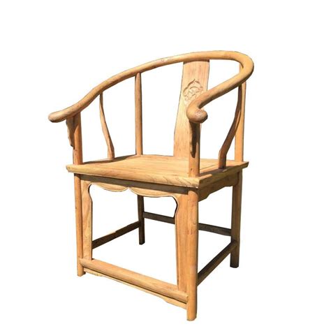 fauteuil chinois fer  cheval bois naturel mobilierdasiecom