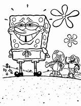 Coloring Beach Spongebob Pages sketch template