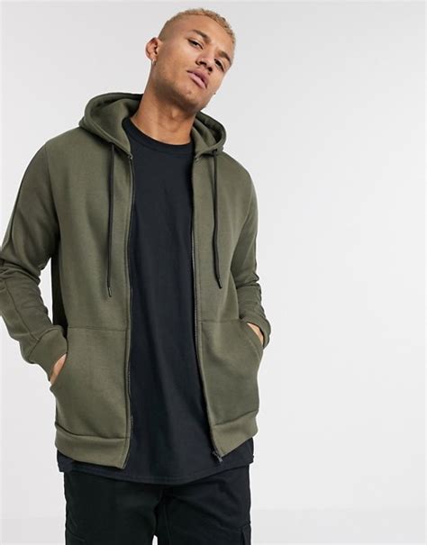 bershka hoodie  khaki asos