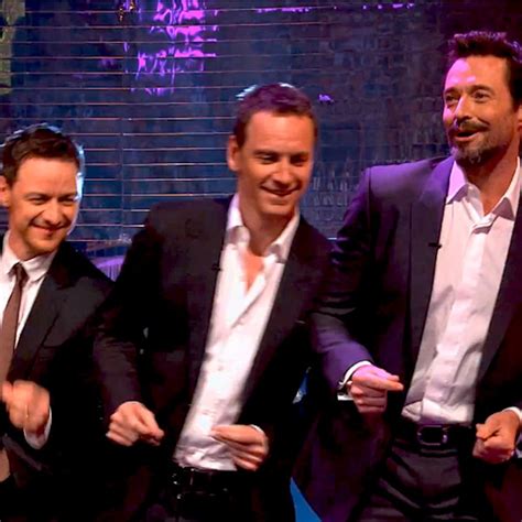 Michael Fassbender James Mcavoy And Hugh Jackman Dance Like Idiots E