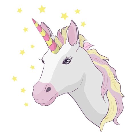 premium vector head portrait  unicorn