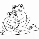 Frog Coloring Color Pages Print sketch template
