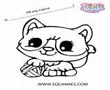 Coloring Pages Squinkies Printable Official Cat Cute Girl Info sketch template