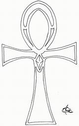Coloring Ankh sketch template