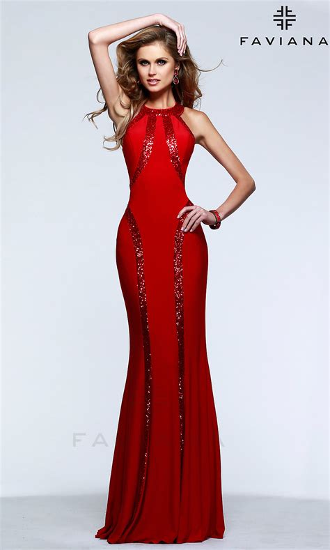 Faviana Designer Evening Prom Gown 7510