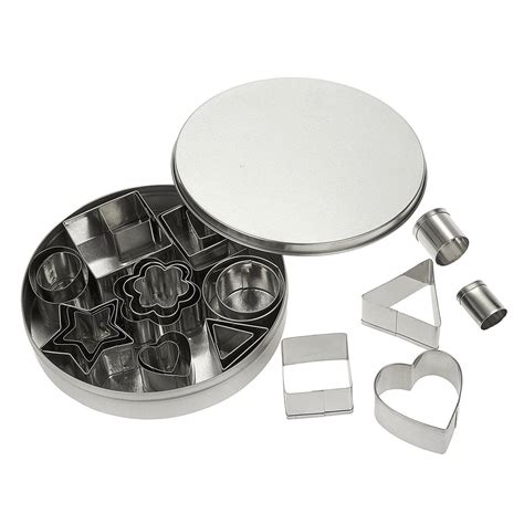 cookie cutter set  piece mini stainless steel biscuit cutters fondantsugarpaste cutters