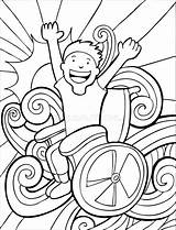Rollstuhl Wheelchair Sedia Rotelle Adventurer Schwarzweiss Abenteurer Illustrationen Vektoren sketch template