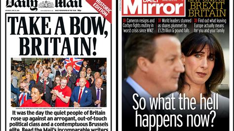 britse kranten verdeeld  brexit wat gaat er nu gebeuren rtl nieuws