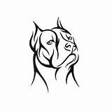Pitbull Tribal Tattoo Tattoos Easy Drawings Dog Designs Drawing Bull Pit Men Pitbulls Findtattoodesign Head Stencil Sketches Awesome 2d Tats sketch template