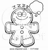 Gingerbread Dreaming Mascot Man Coloring Zombie Clipart Cartoon Cory Thoman Outlined Vector Line 2021 Getdrawings Drawing sketch template