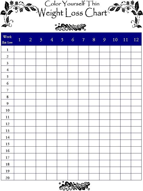 printable weight loss chart   tactueux harper blog