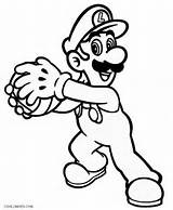 Luigi Coloring Pages Printable Kids sketch template