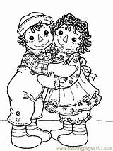 Coloring Raggedy Ann Andy Pages Kids Printable Book Adult Color Doll Printables Clip Sheets Embroidery Quilt Cartoon Colouring Dolls Digi sketch template