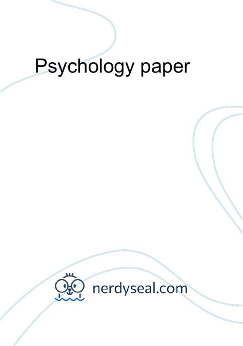 psychology paper  words nerdyseal