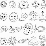 Bacteria Coloring sketch template