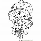 Strawberry Shortcake Coloring Pages Dancing Dot Coloringpages101 Kids Printable sketch template