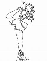 Cheerleader Coloring Pages Cheerleaders Drawing Stunt Dangerous Drawings Color Print Kids Search Getdrawings Again Bar Case Looking Don Use Find sketch template