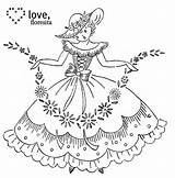 Crinoline Lady Embroidery Patterns Vintage Hand Transfers Pattern Flickr Hardanger Transfer Designs Visit Cross Stitch Notwithstanding Vacant Stare Slightly Another sketch template