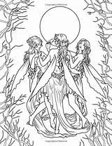 Coloring Fairy Mystical Fenech Mythical Fairies Elves Myth Selina Elfen Erwachsene Grown Ups Legend Feen Everfreecoloring Ausmalen Fae sketch template