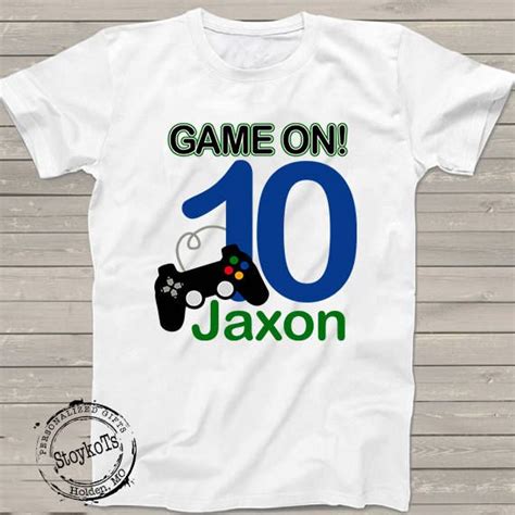 Game On Shirt 10th Birthday 10th Birthday Birthday