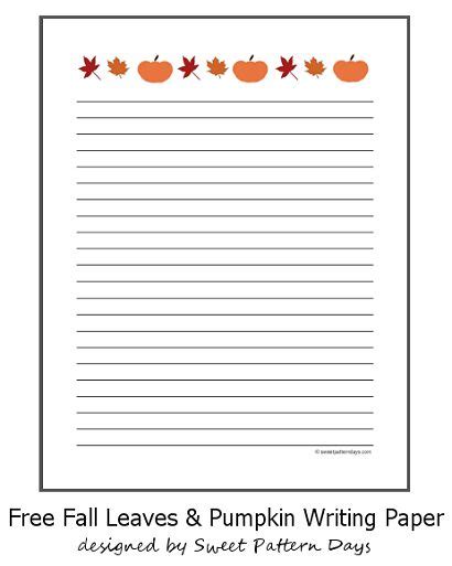 printable fall themed writing paper writing paper pinterest