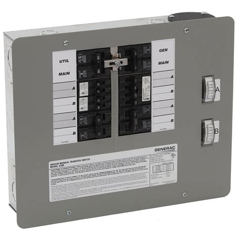 generac  amp  watt indoor manual transfer switch    circuits  home depot canada
