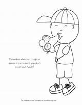 Germs Spreading Bacteria Germ Mouth Covering Toddlers Coloringhome sketch template