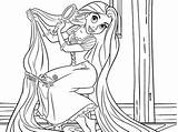 Rapunzel Coloring Pages Disney Colouring sketch template