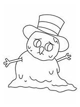 Frosty Snowman Melt sketch template
