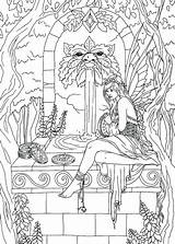Coloring Fenech Fairy Selina Dibujos Hadas Mythical Fairies Selena Mystical Mandalas Wishing Elves Fae Stress Myth sketch template