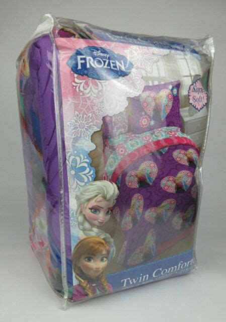 Disney Frozen Girls Elsa And Anna Floral Reversible Twin Comforter 66 L
