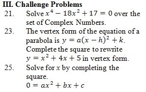 solve quadratic equations worksheet  solving quadratic equations
