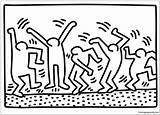 Keith Haring Dancing Figures Pages Coloring Online Color Coloringpagesonly sketch template