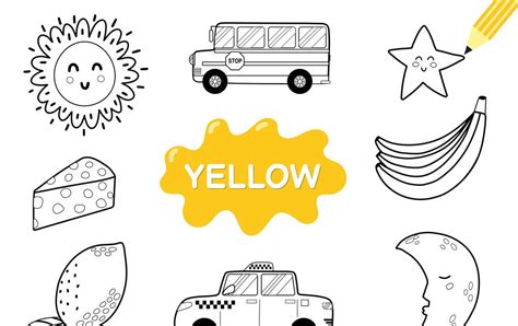 color yellow coloring page yellow coloring page coloring home png