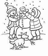 Drawing Snowfall Coloring Winter Pages Snow Getdrawings sketch template