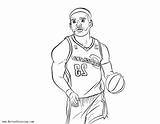 Lebron James Coloring Pages Line Printable Kids Adults Color Print sketch template