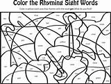 Coloring Sight Pages Words Word Color Worksheets Sheets Printable Colouring Kids Activities Worksheet Printables Kindergarten Rhyming Online English Grade Education sketch template