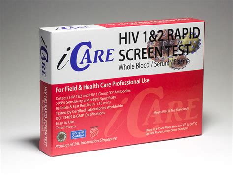 icare rapid hiv test kit blood fast results  high accuracy